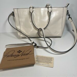 Patricia Nash Leather Crossbody Purse Bag-Latte-New w Duster bag/card P171606SM